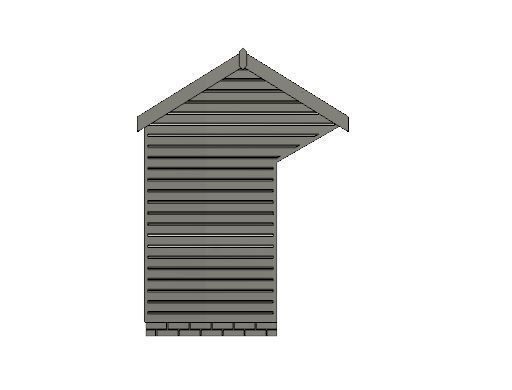 Model Railway Wooden Bus Shelter 3D print model_7