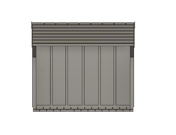 Model Railway Wooden Bus Shelter 3D print model_6