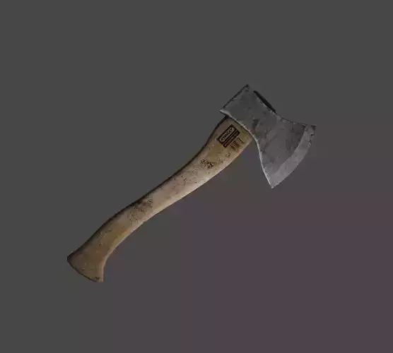 Low poly game ready axe model