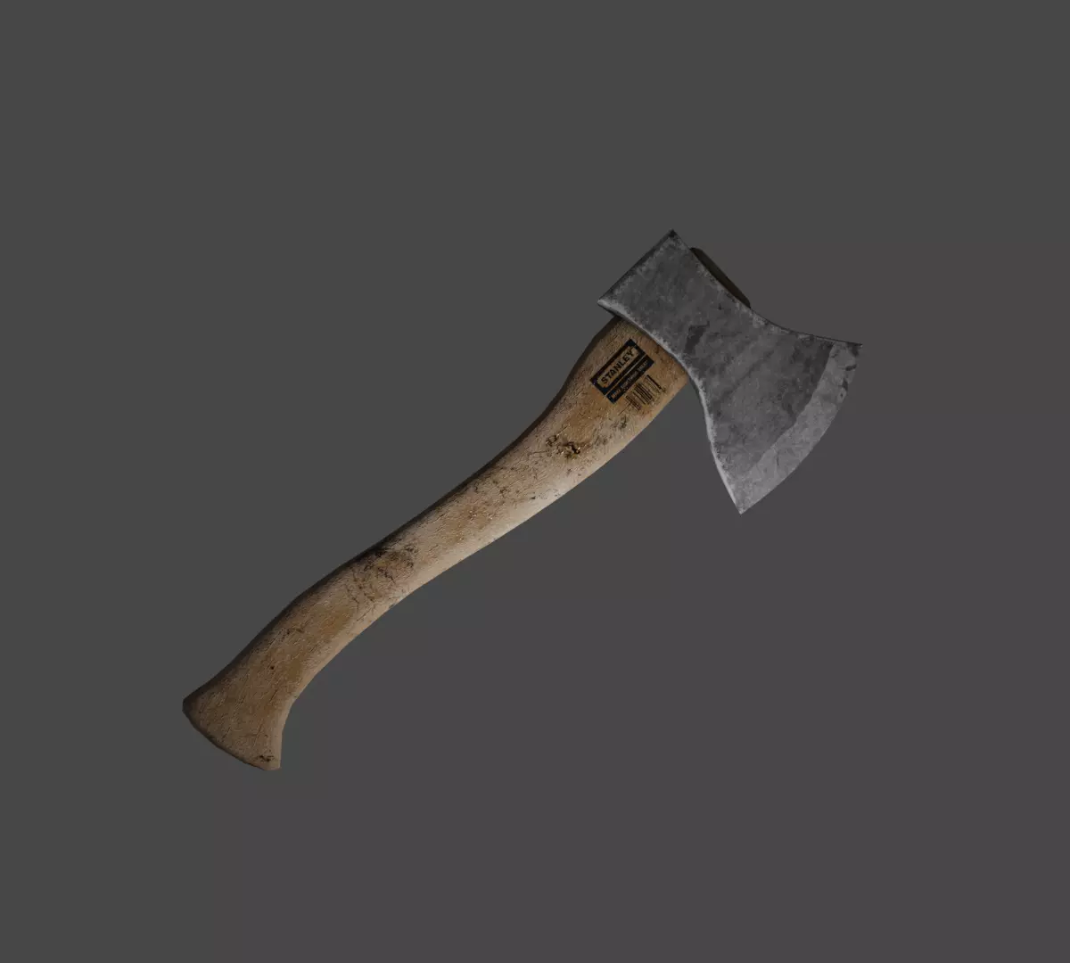 Low poly game ready axe model Low-poly 3D model_0