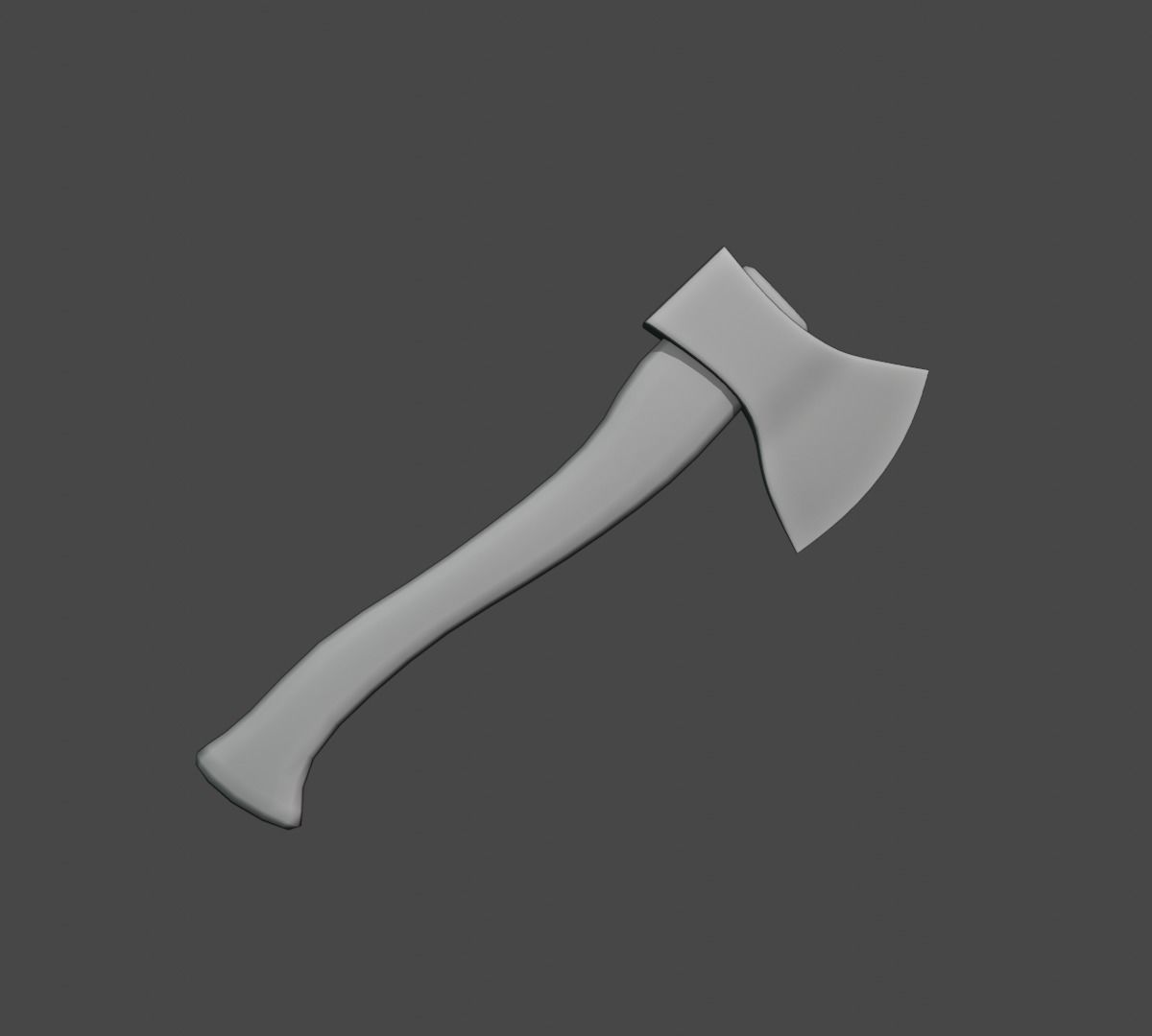 Low poly game ready axe model Low-poly 3D model_1