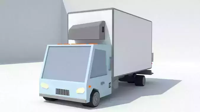 Low-Poly Box Truck