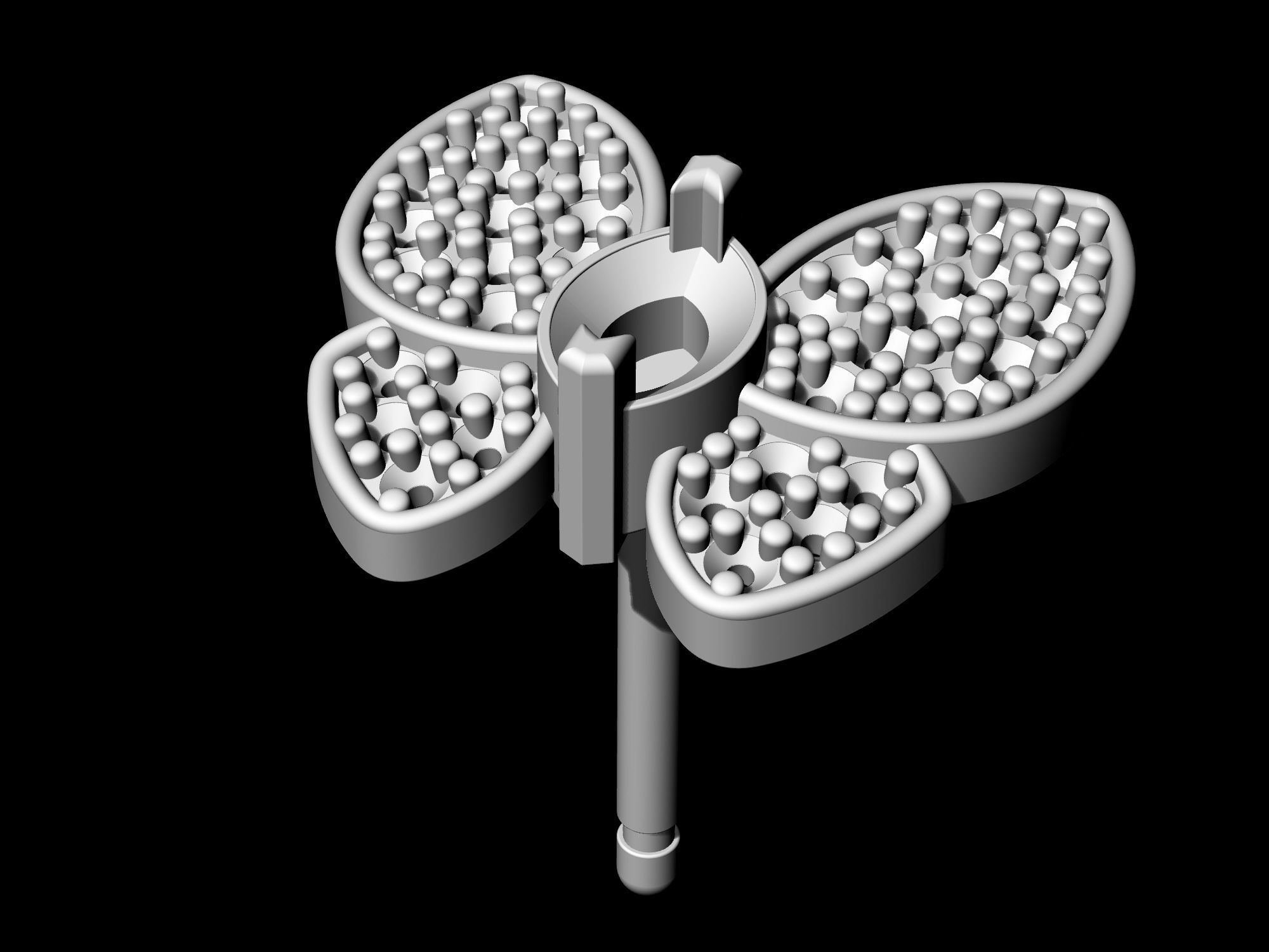 Simple Butterfly Ring and Earrings  3D Model Collection_33