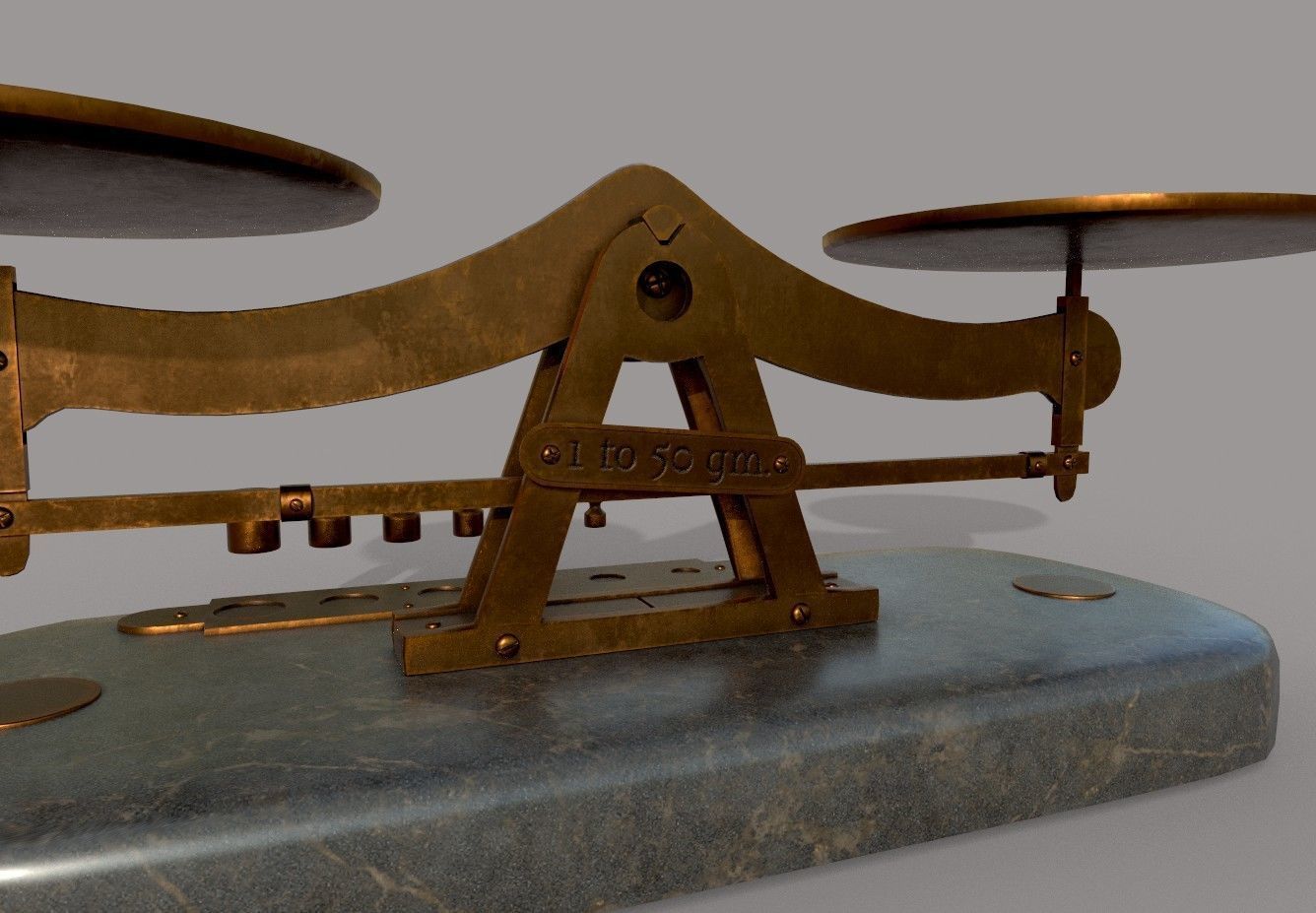 Balance Scale Low-poly 3D model_2