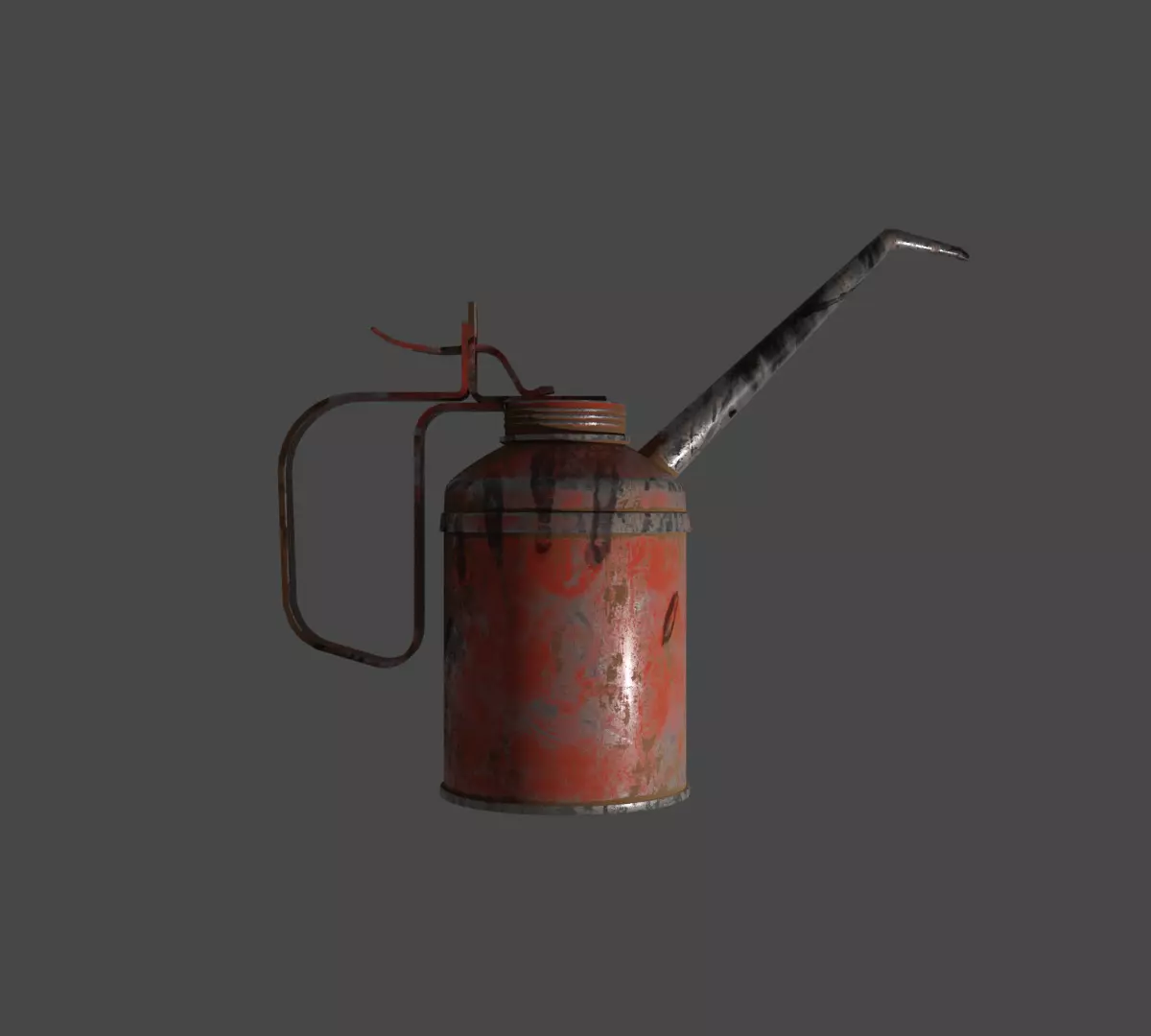 motor oil can model Low-poly 3D model_0