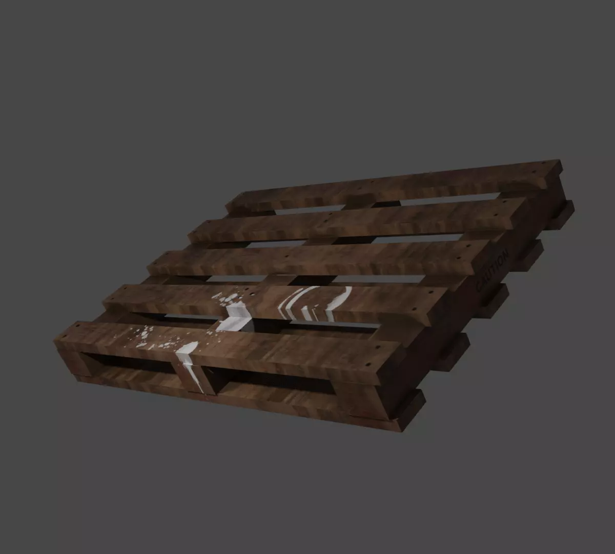 wooden pallet Low-poly 3D model