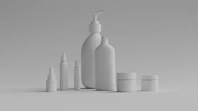 Mockup of cosmetics 3D model