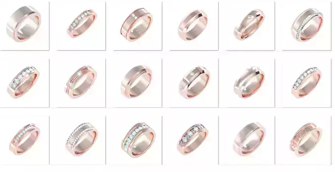 39 Men Groom Band Ring 3dm stl 24 render details  3D print model