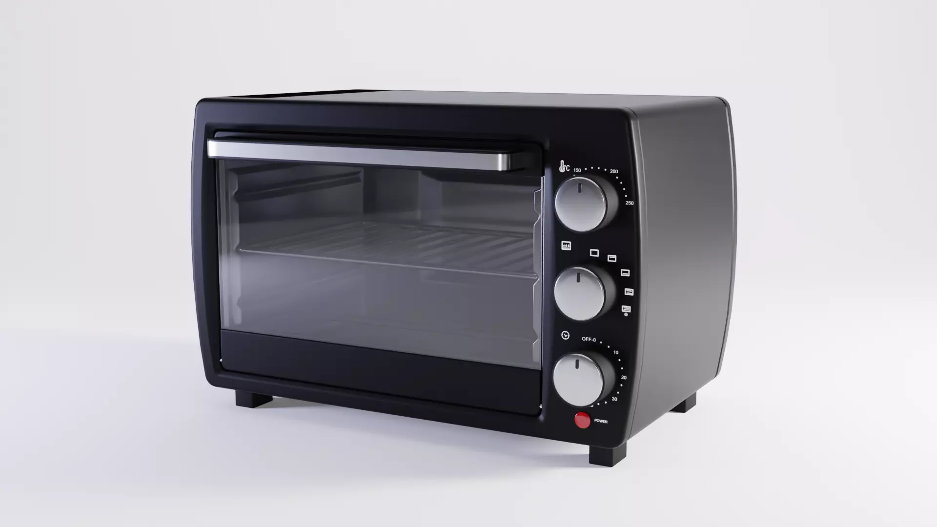 Electric Oven Low-poly 3D model_0