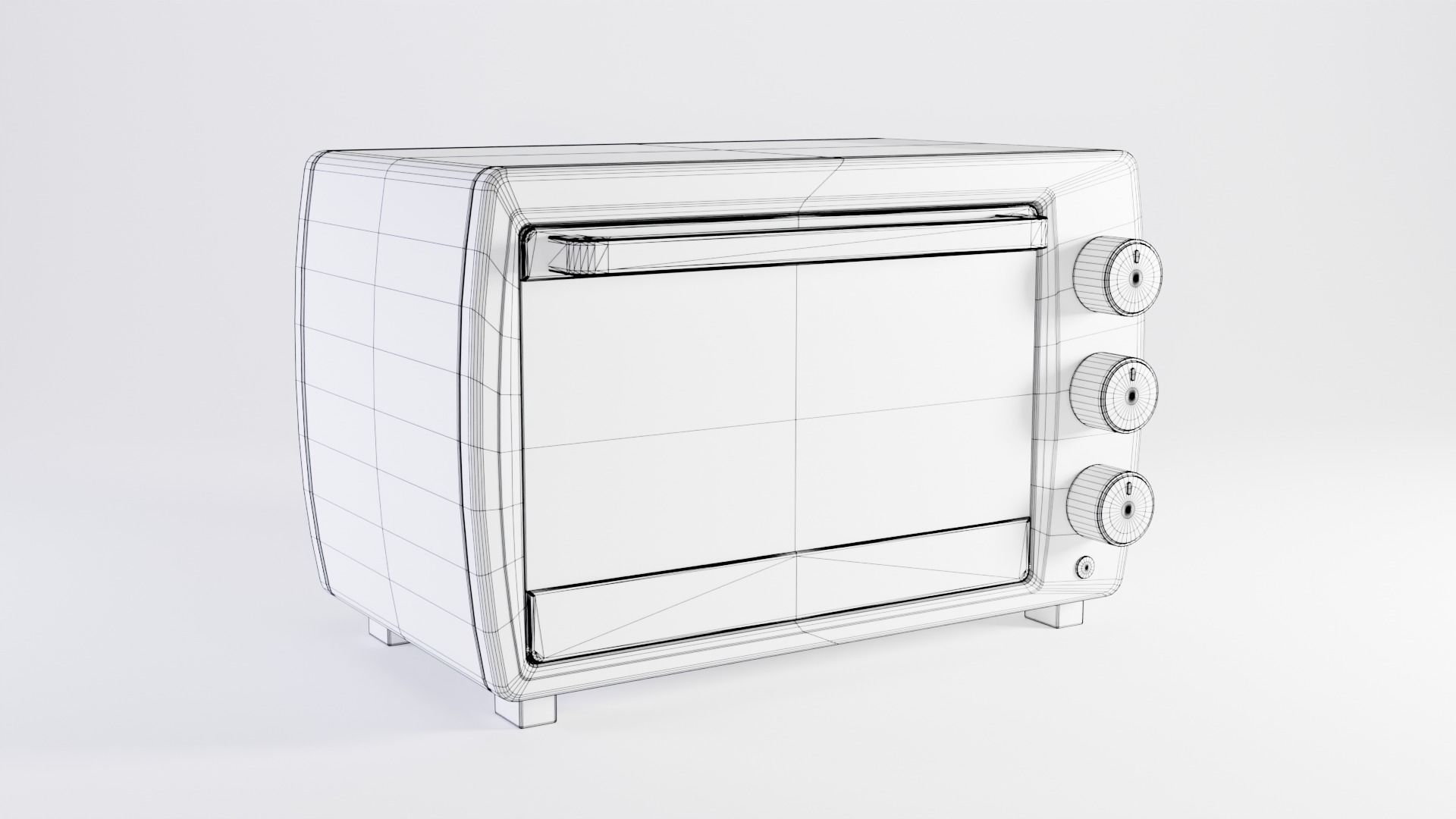 Electric Oven Low-poly 3D model_5