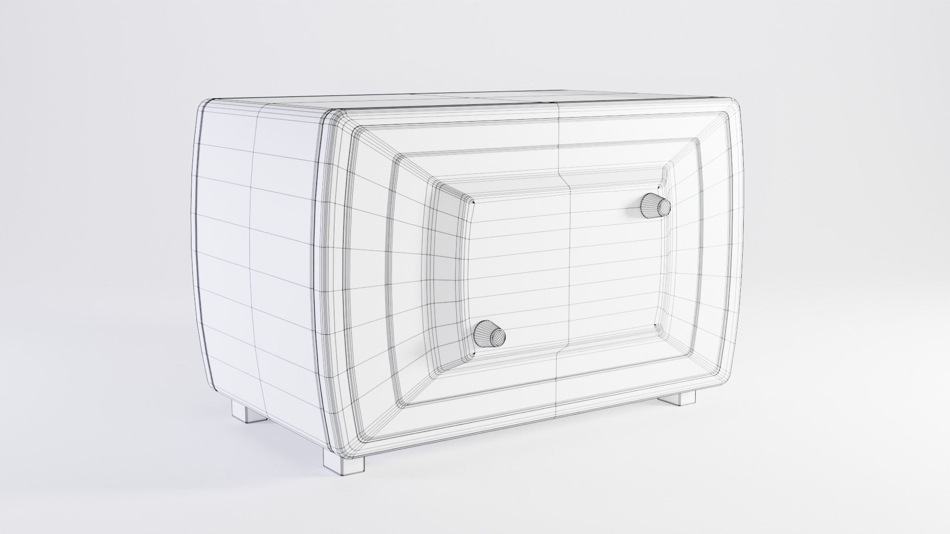 Electric Oven Low-poly 3D model_7