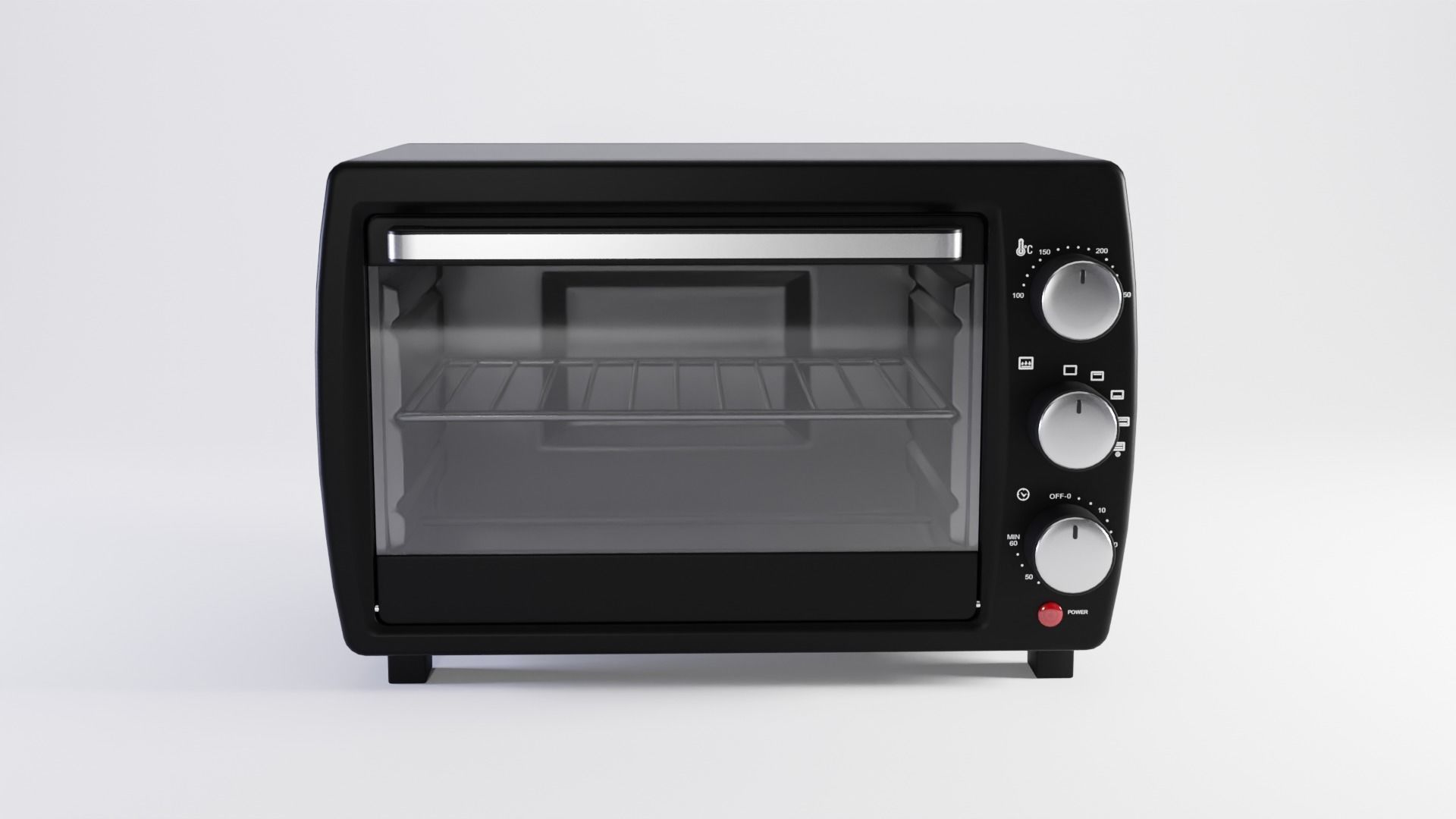 Electric Oven Low-poly 3D model_2