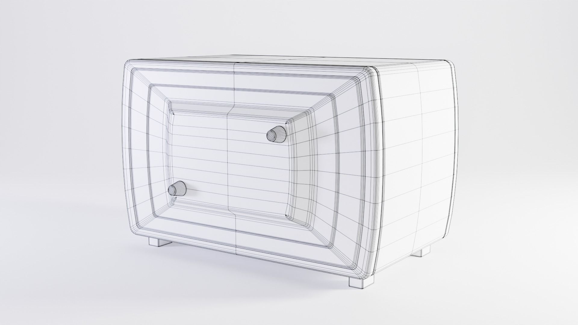 Electric Oven Low-poly 3D model_8