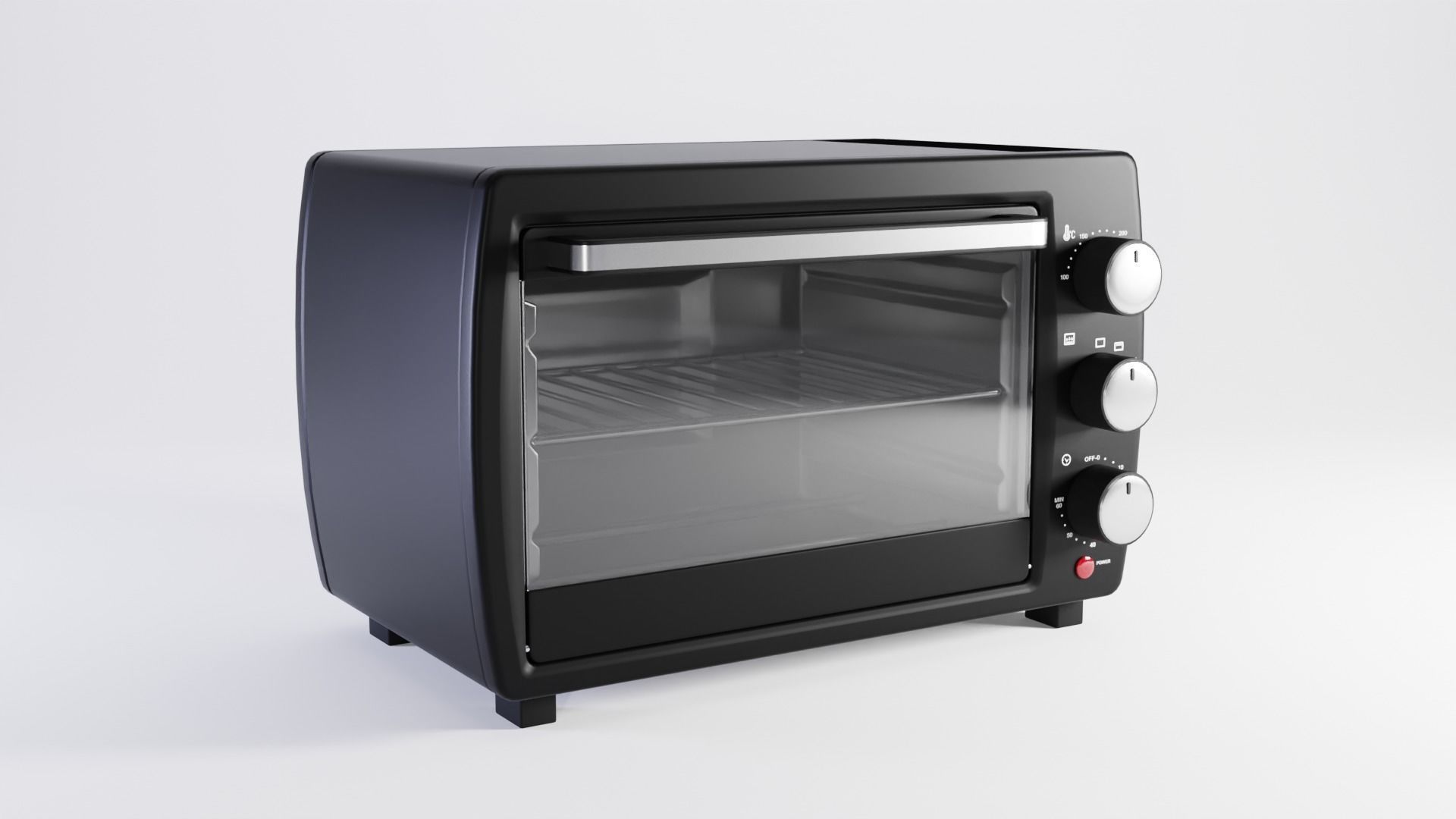 Electric Oven Low-poly 3D model_1