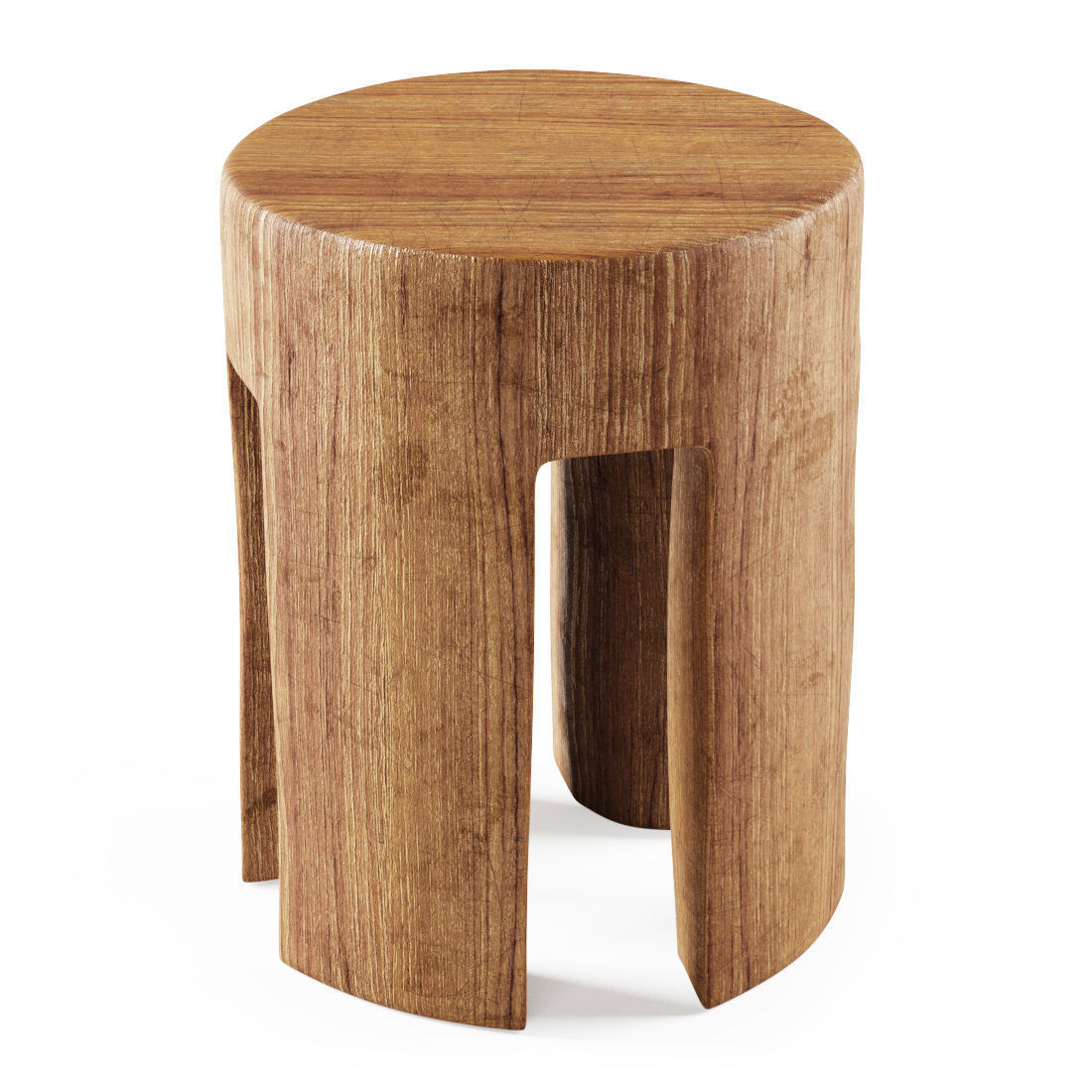 Wooden stool By Pols Potten 3D model_1