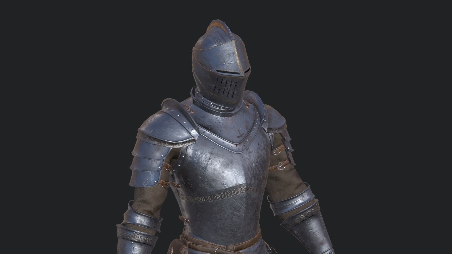 Modular Knight Low-poly 3D model_2