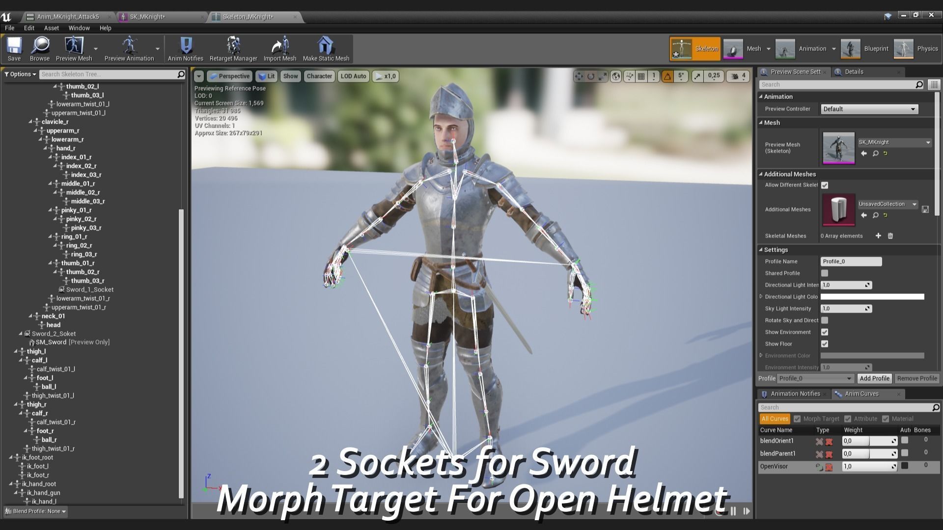 Modular Knight Low-poly 3D model_12