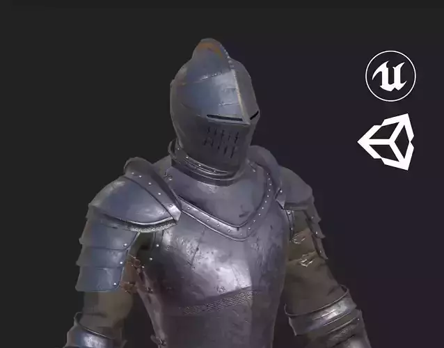 Modular Knight Low-poly 3D model