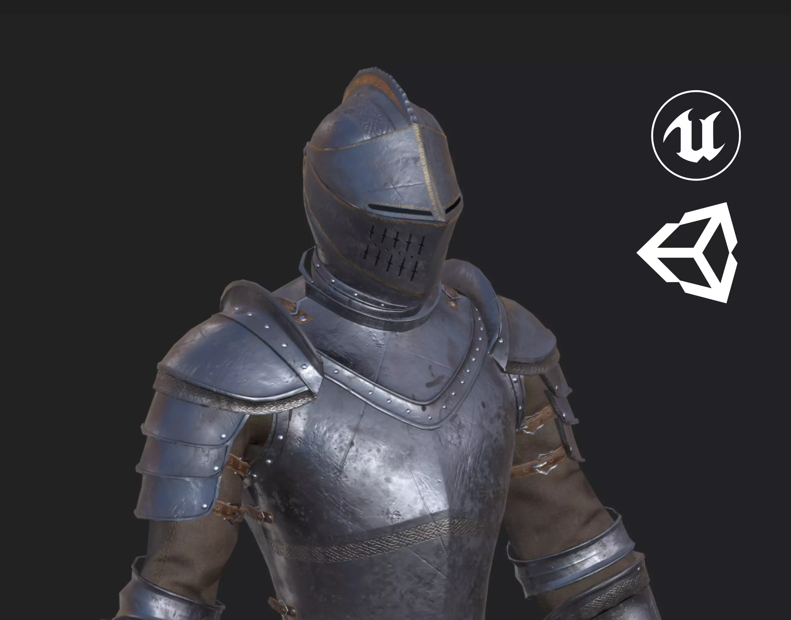 Modular Knight Low-poly 3D model_0