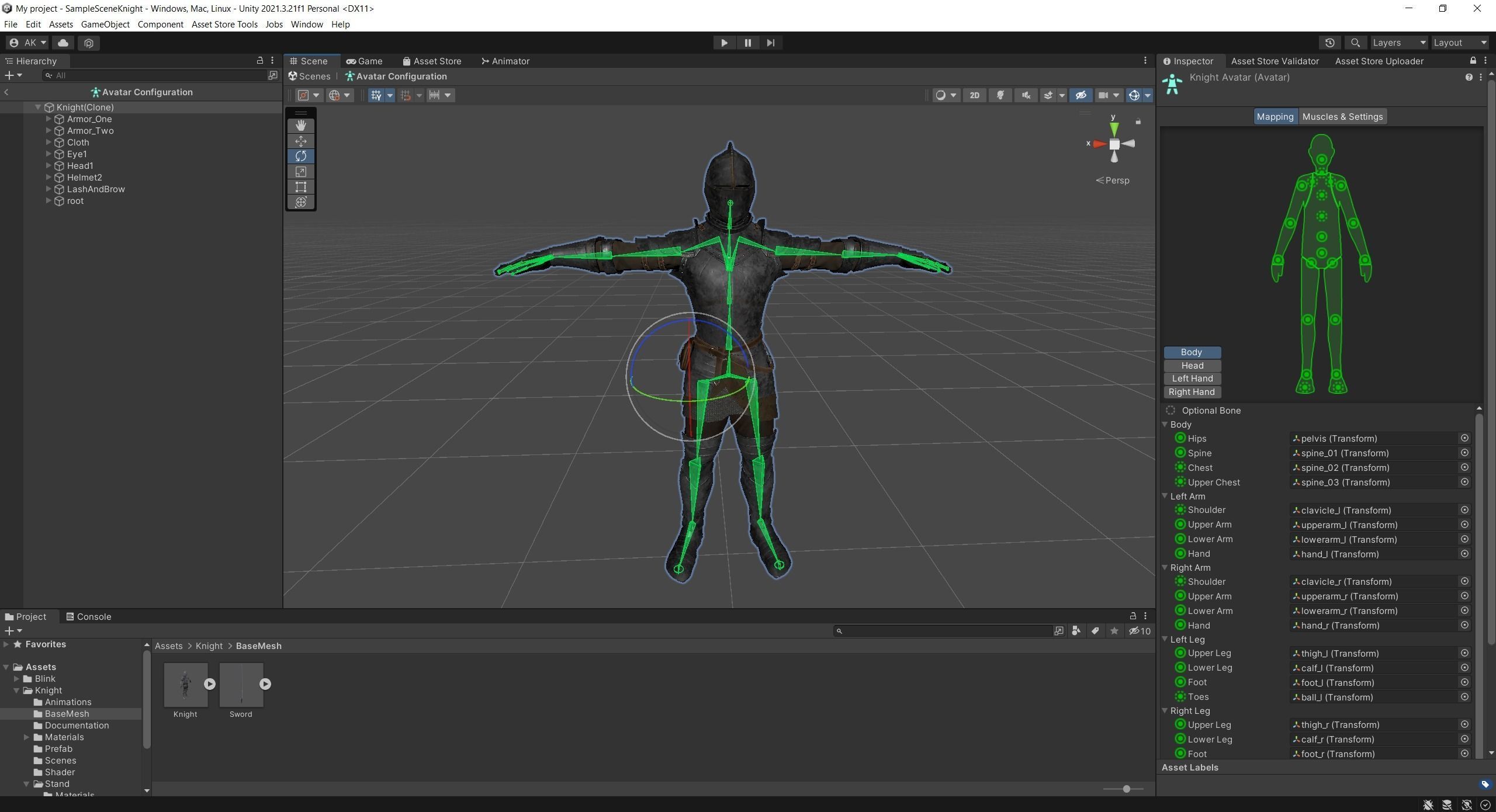 Modular Knight Low-poly 3D model_17