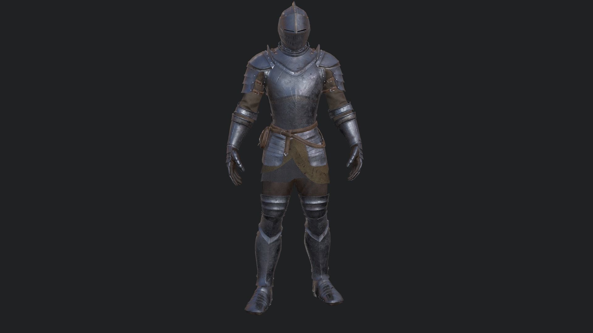 Modular Knight Low-poly 3D model_4