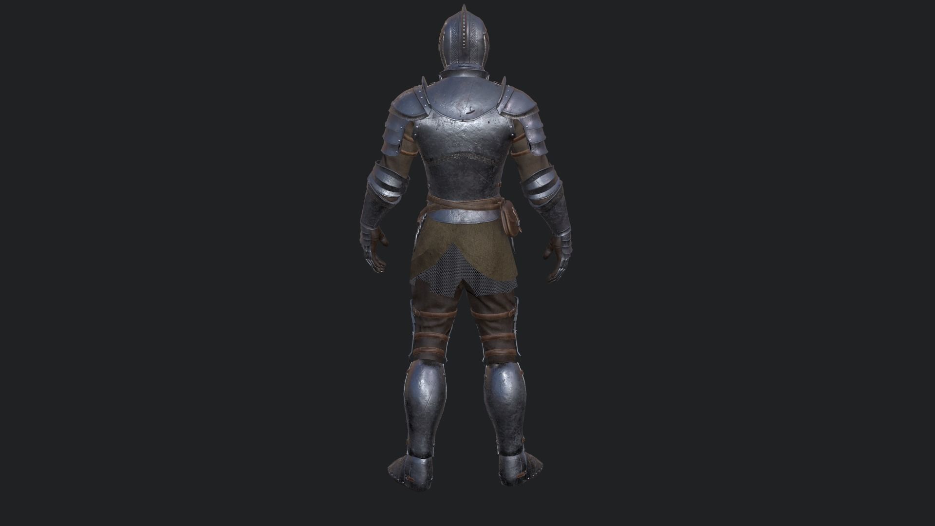 Modular Knight Low-poly 3D model_6