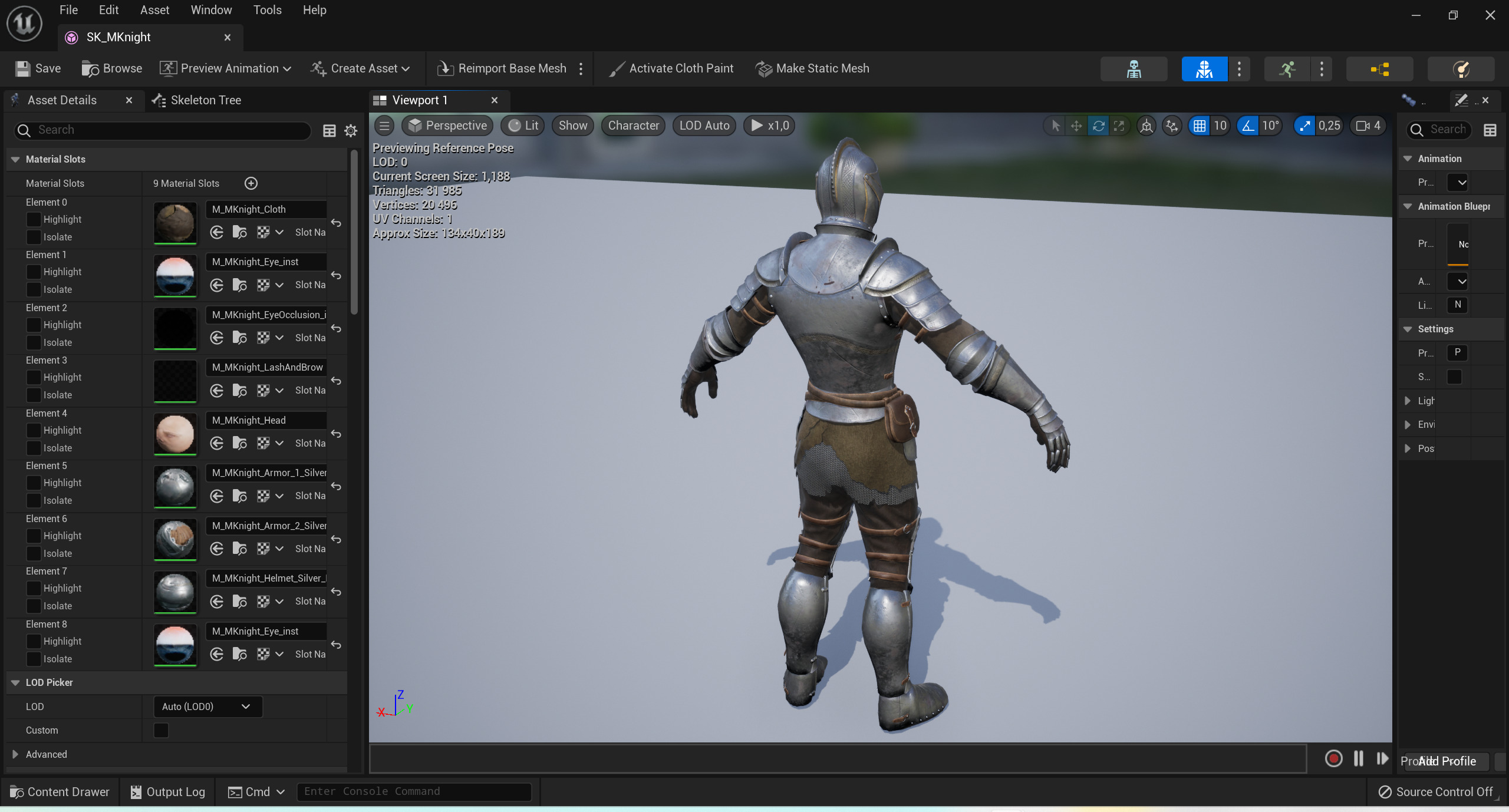 Modular Knight Low-poly 3D model_10