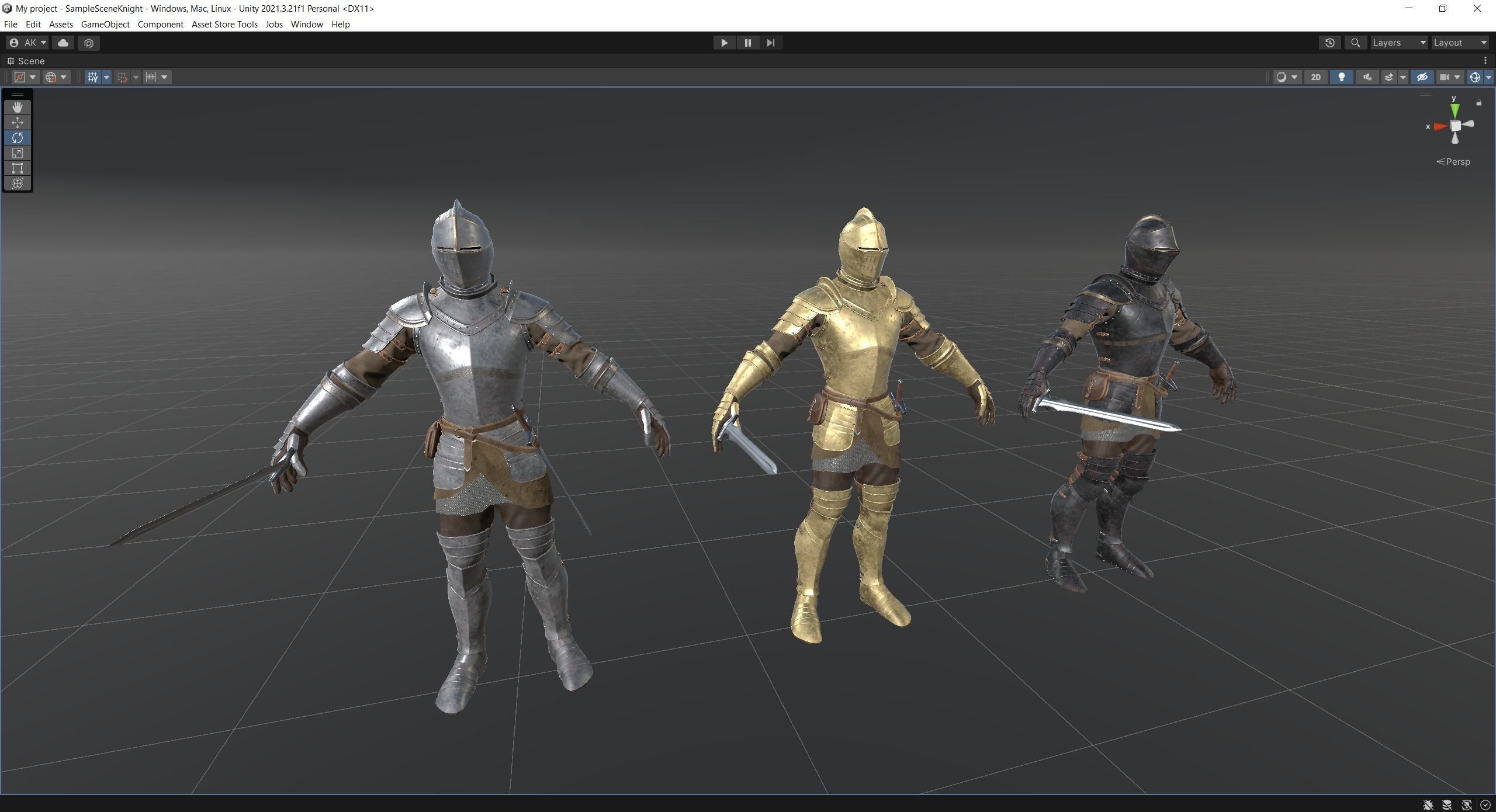 Modular Knight Low-poly 3D model_14