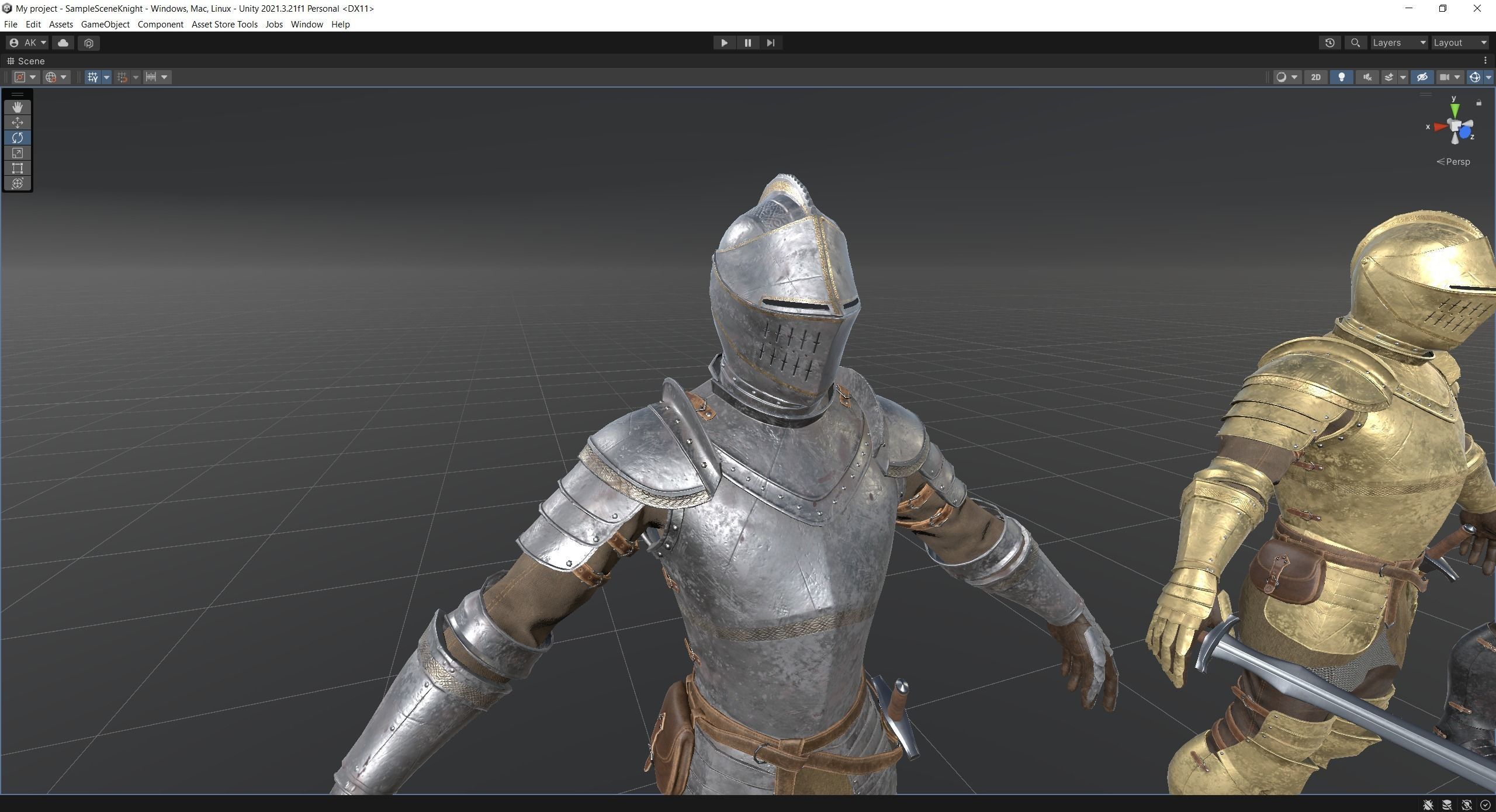 Modular Knight Low-poly 3D model_16