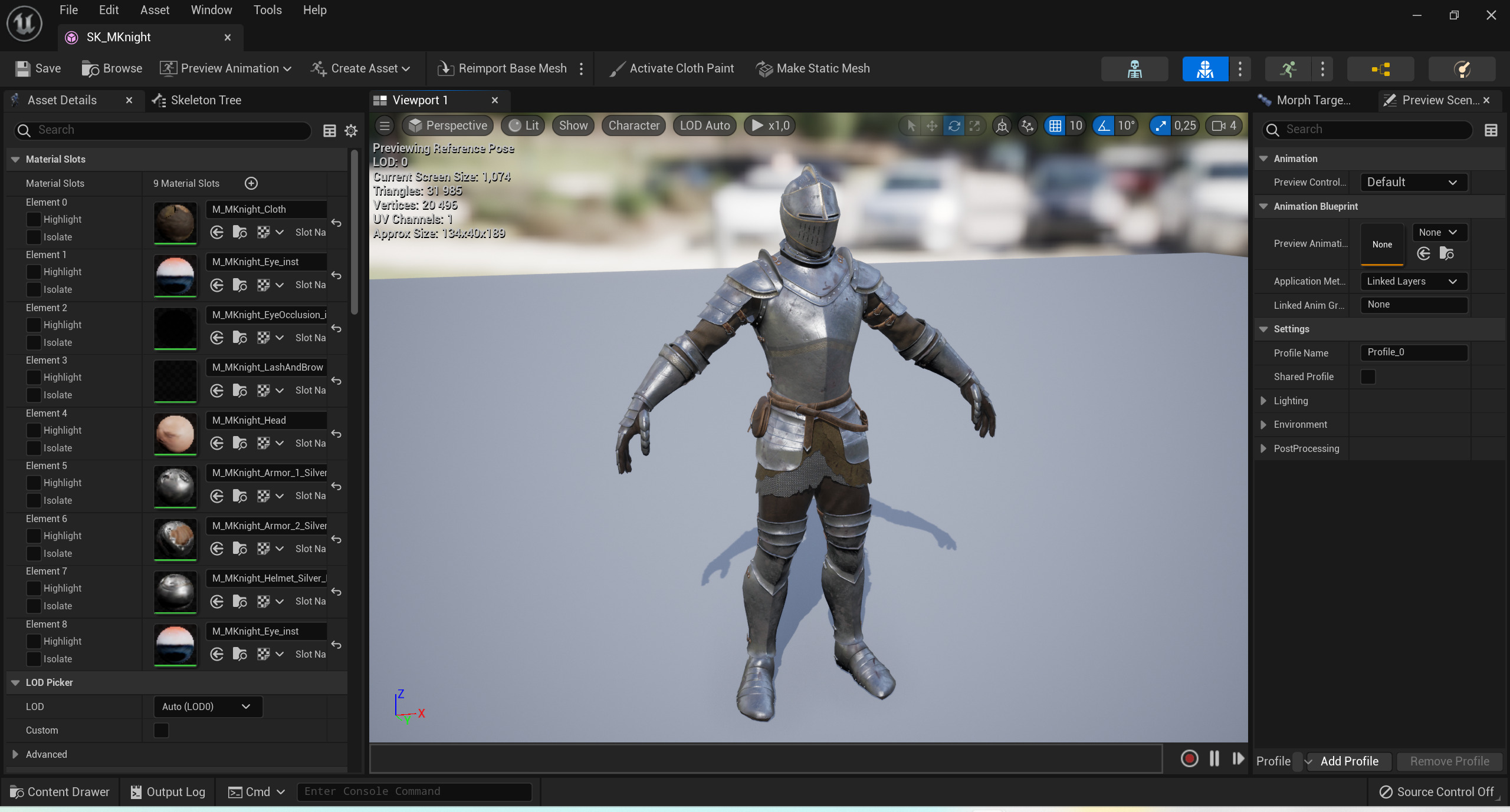 Modular Knight Low-poly 3D model_9