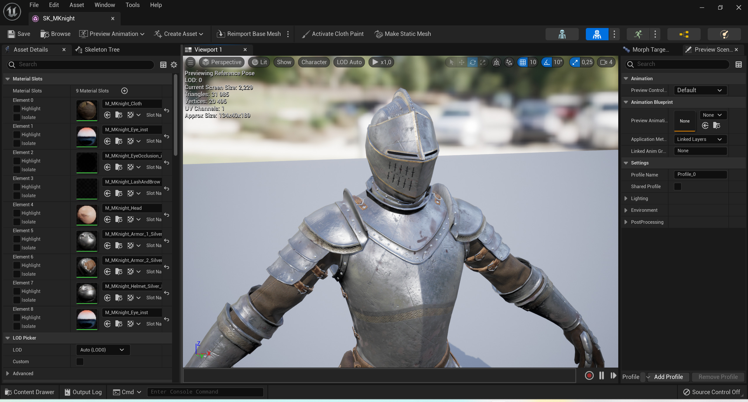 Modular Knight Low-poly 3D model_8
