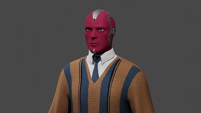 Vision of WandaVision Low-poly 3D model