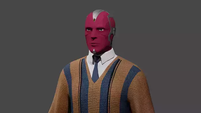 Vision of WandaVision Low-poly 3D model