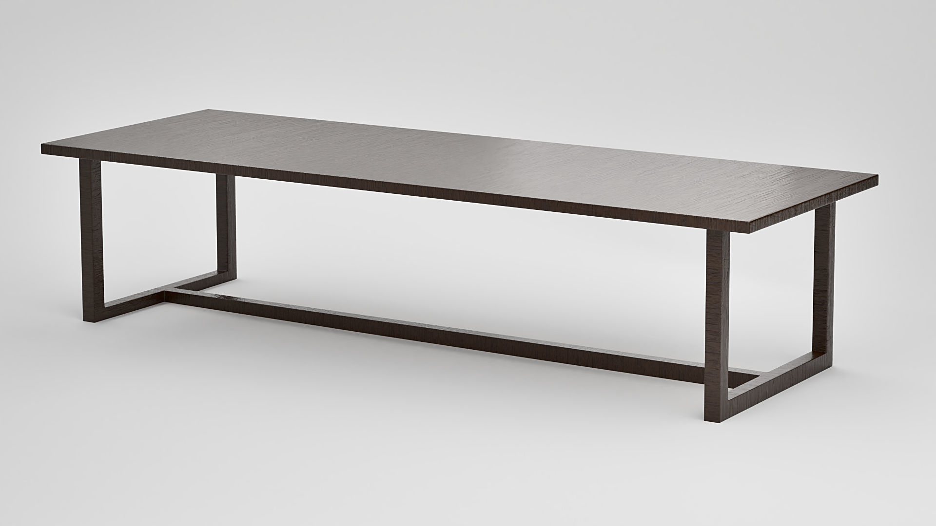 Wooden Table 3D model_2