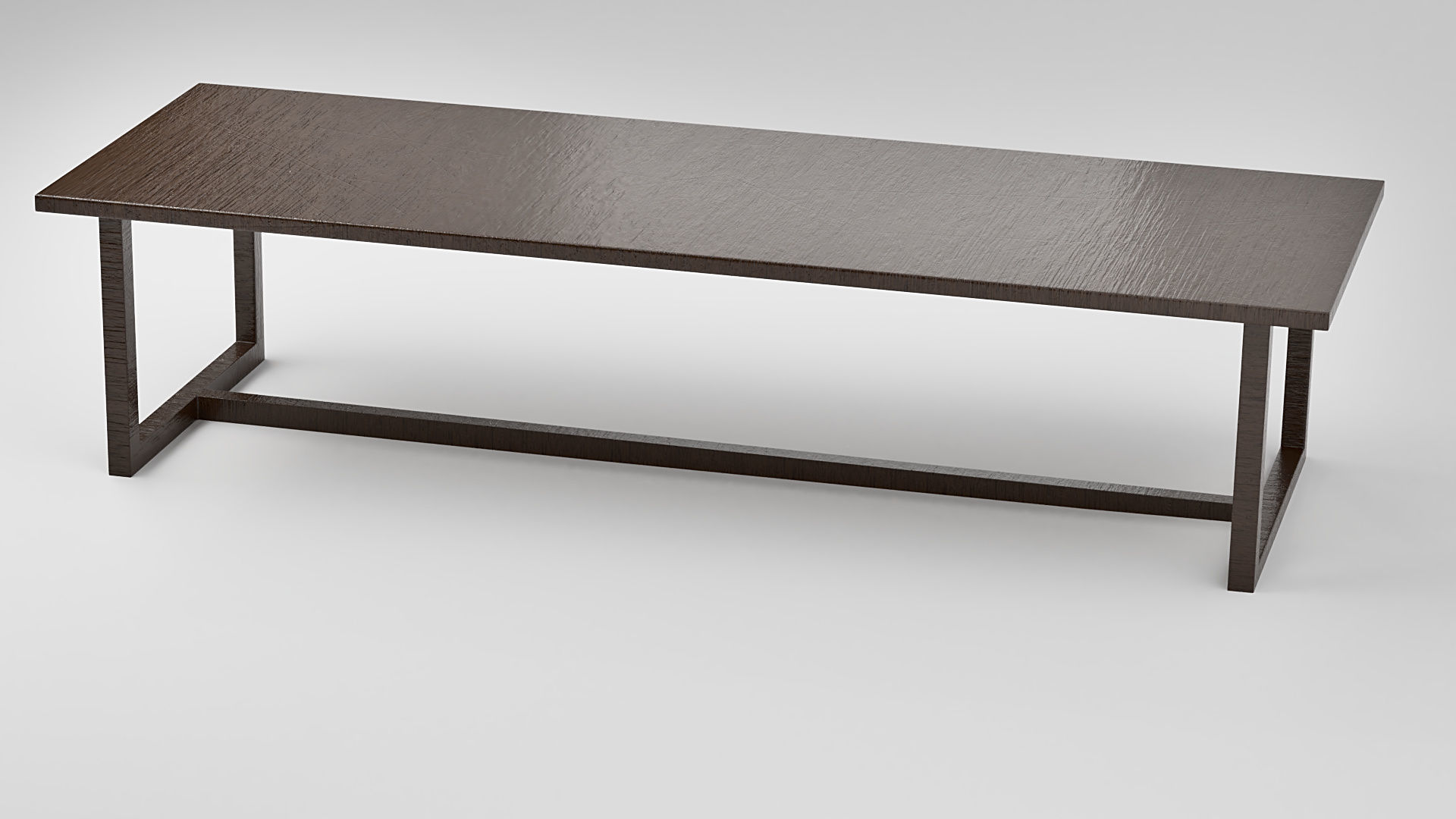 Wooden Table 3D model_4