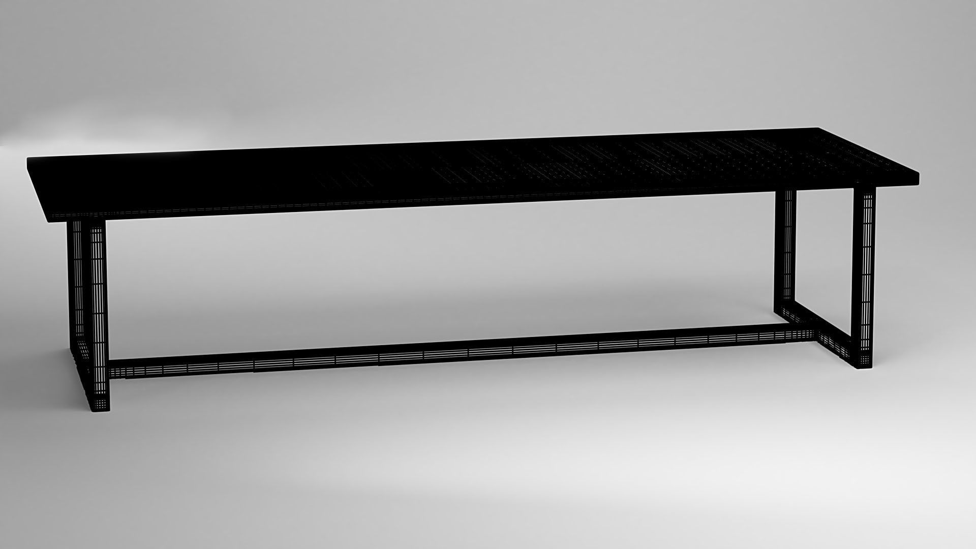 Wooden Table 3D model_11