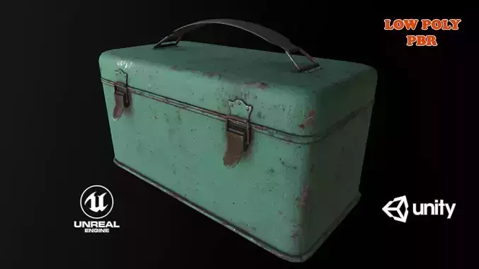 Old Toolbox Low-poly 3D model