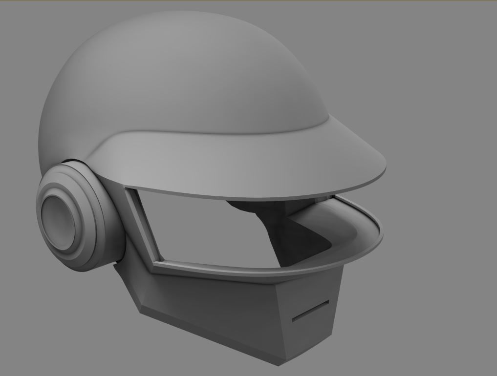 daft punk helmet  stl cosplay high poly model 3D print model_9