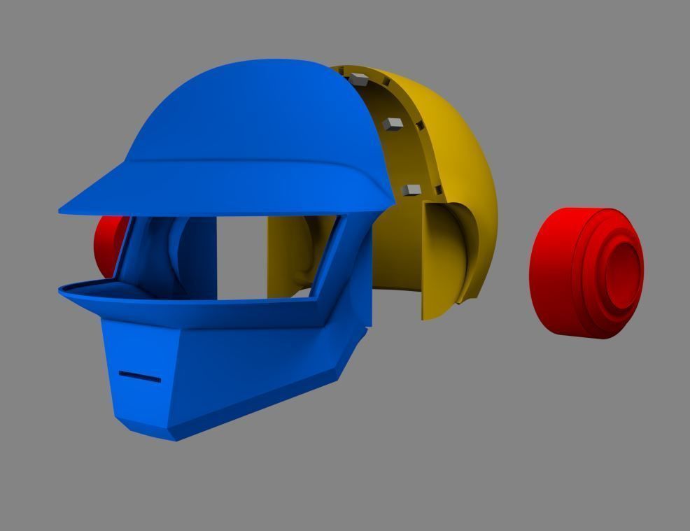 daft punk helmet  stl cosplay high poly model 3D print model_4