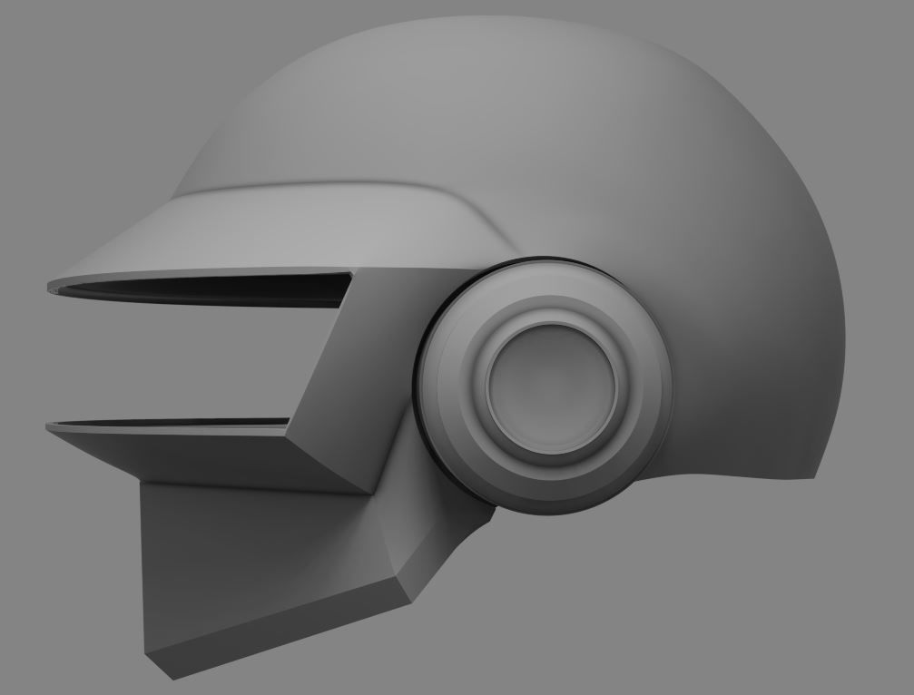 daft punk helmet  stl cosplay high poly model 3D print model_12