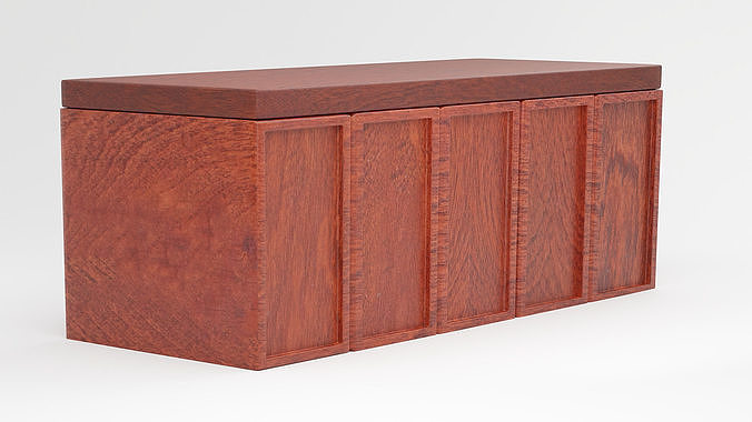 Bench colorful box 3D model