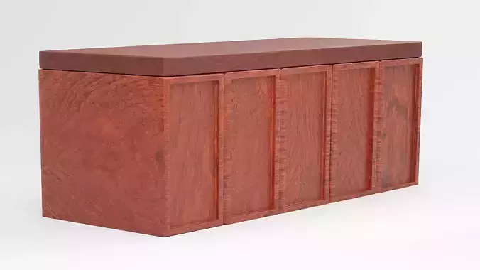 Bench colorful box 3D model