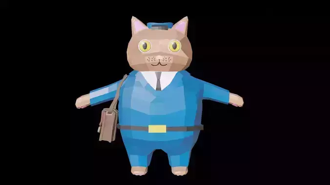 Post cat Free 3D model
