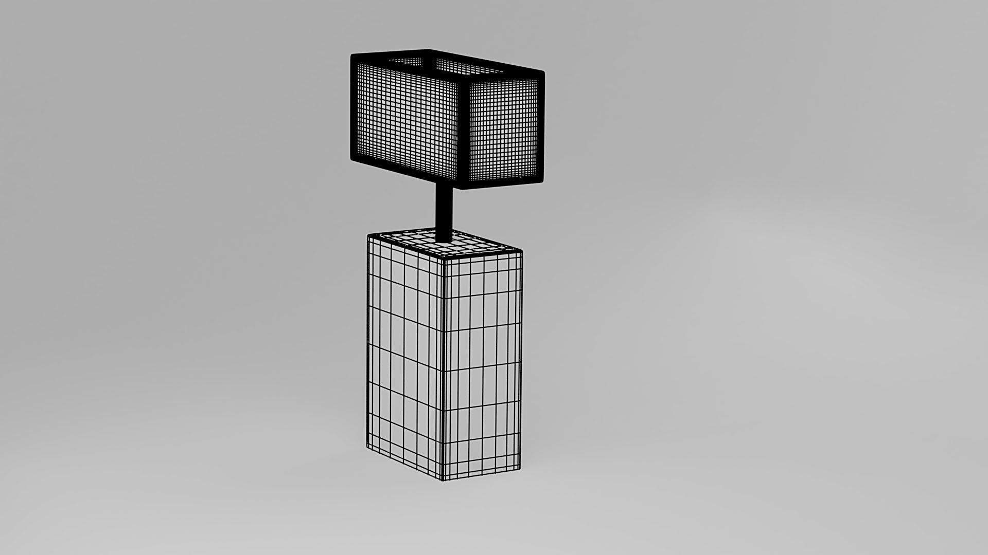Modern Porcelain Lamp 3D model_11