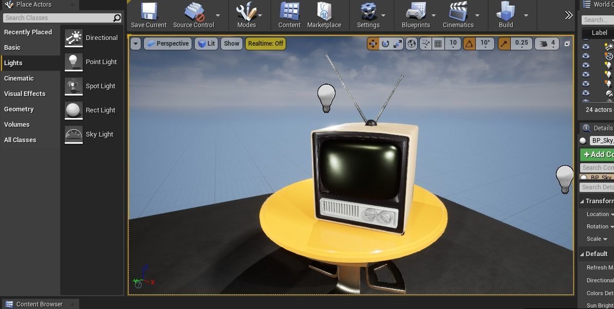 TV retro Low-poly 3D model_10