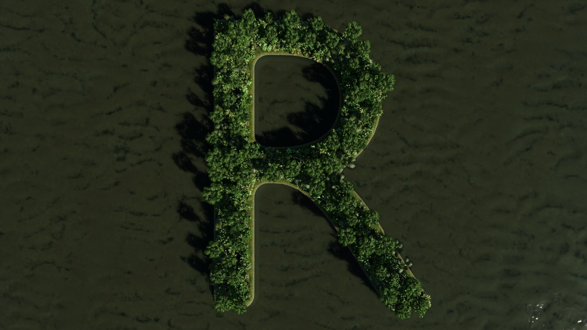 R Alphabet Island 3D model_1
