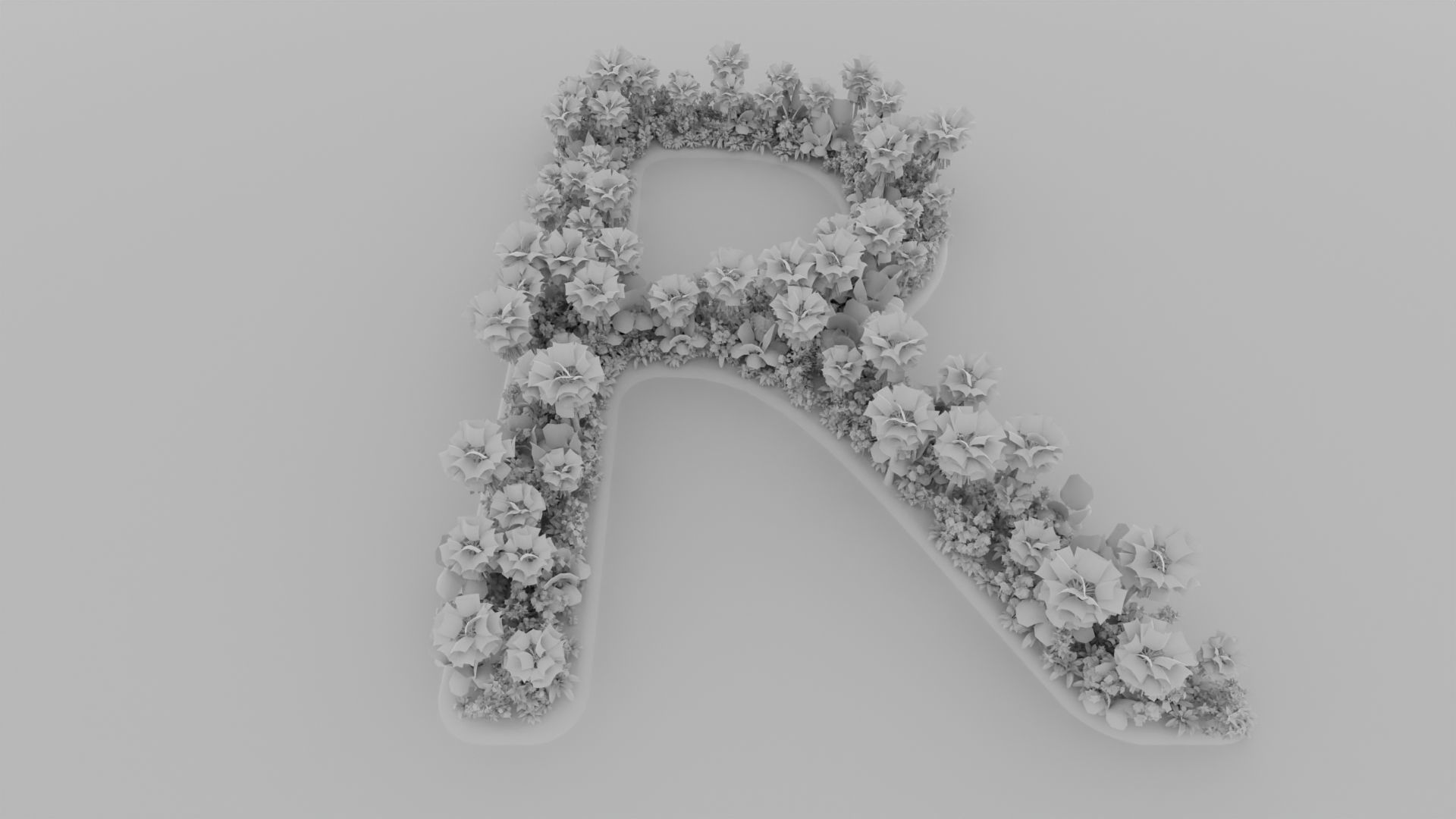 R Alphabet Island 3D model_4
