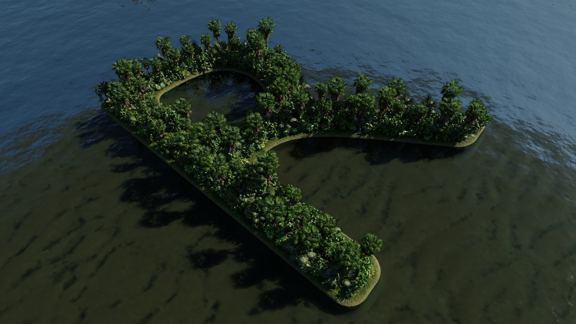 R Alphabet Island 3D model_3