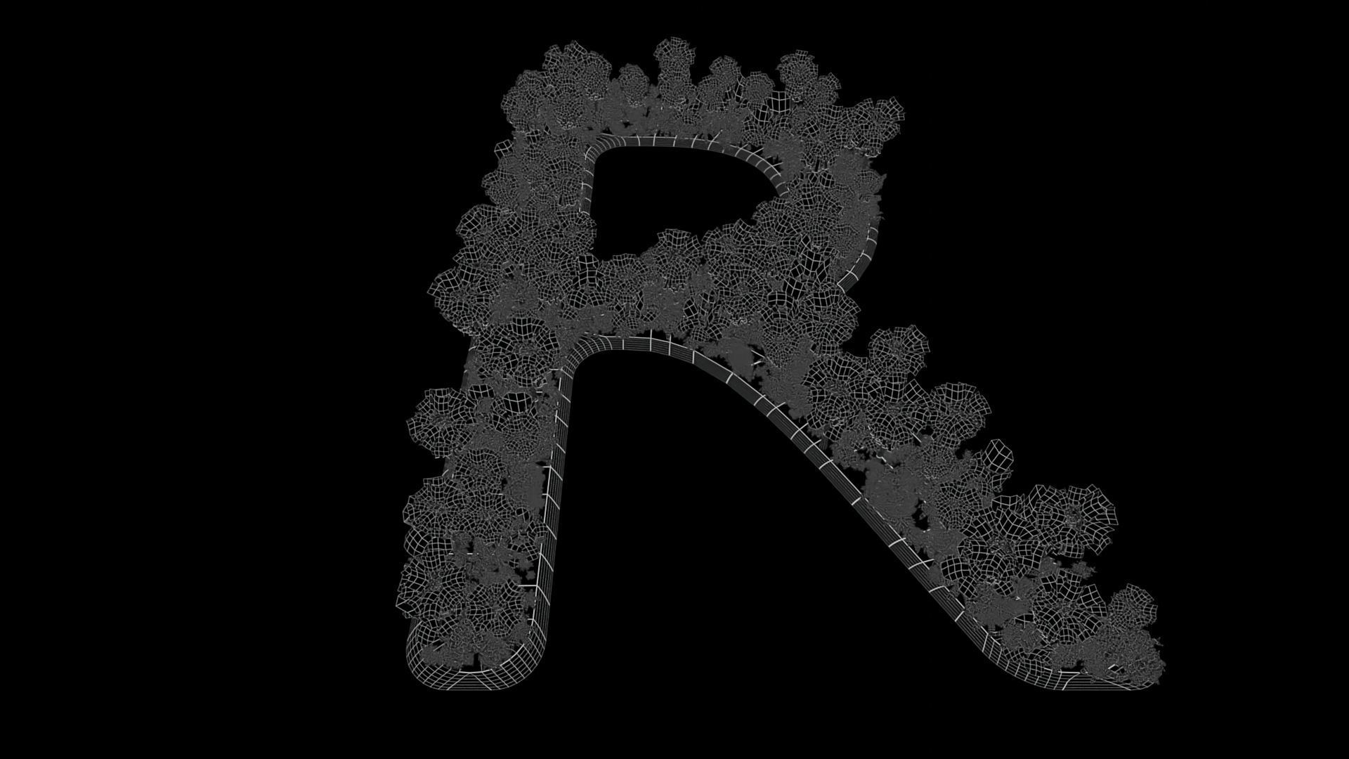 R Alphabet Island 3D model_5