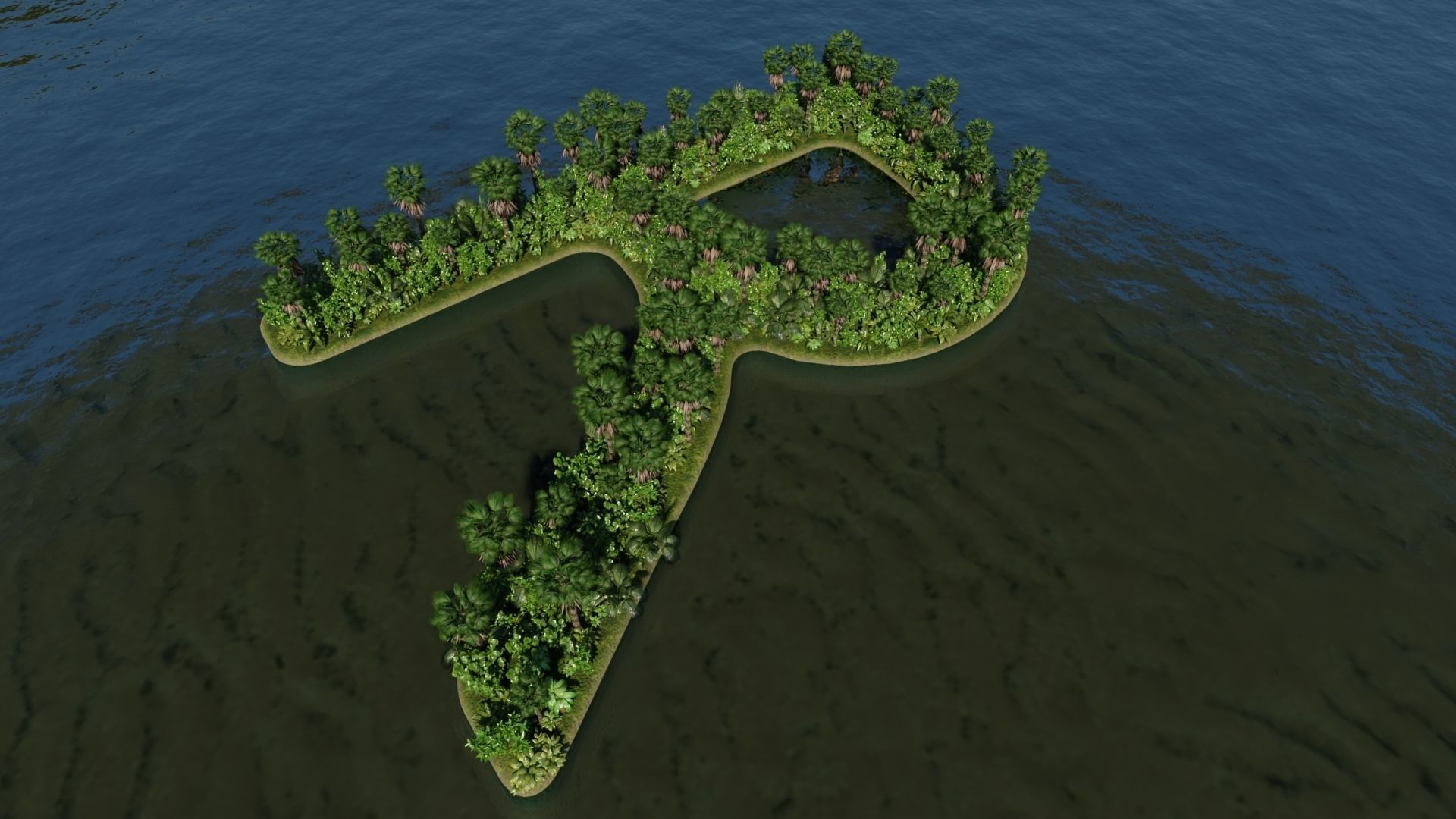 R Alphabet Island 3D model_2